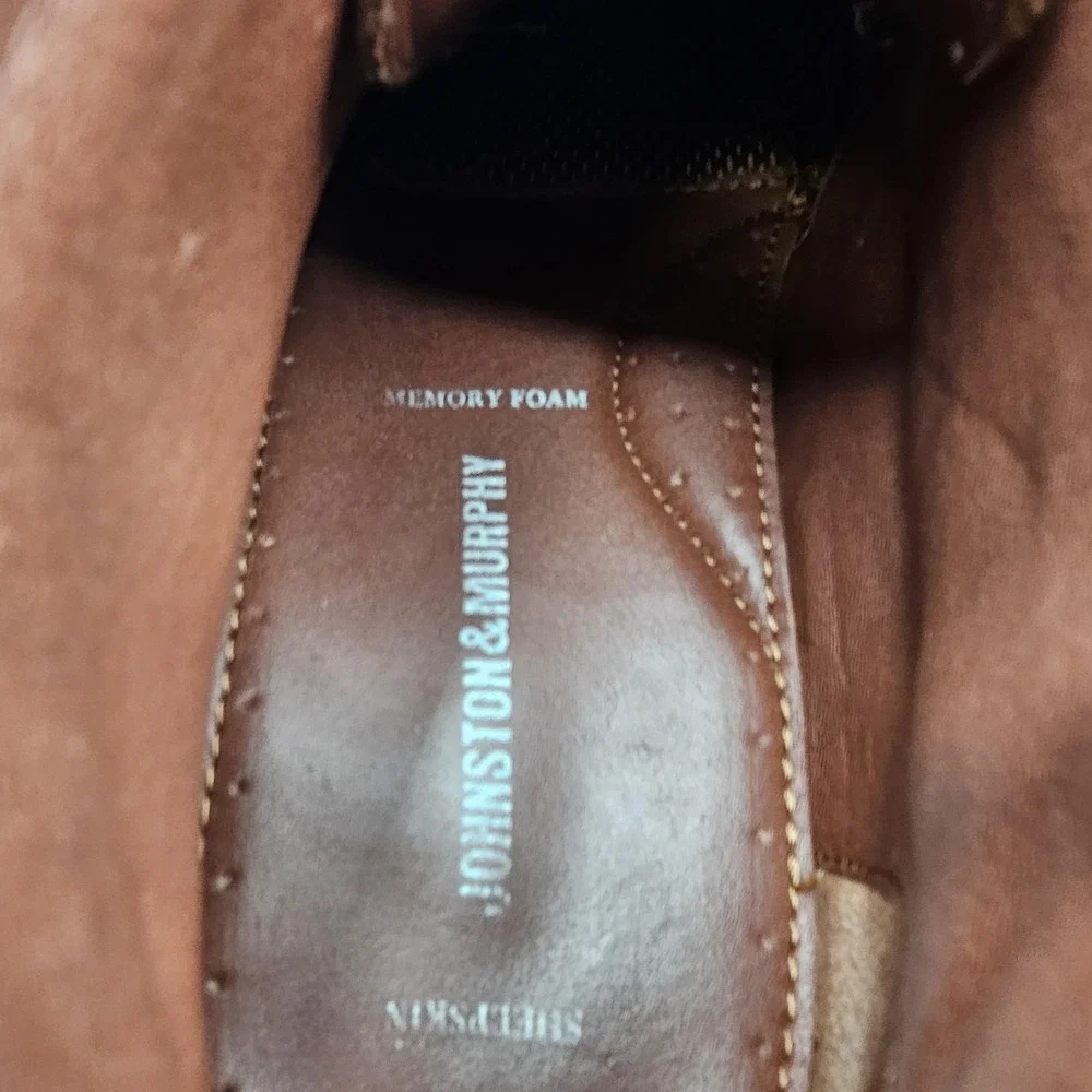 Johnston & Murphy Chukka Boots Mens‎ Size 11.5 Brown Leather Memory Foam 25-1870